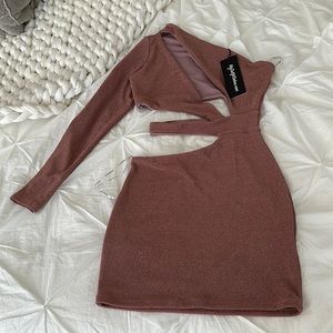 Rose gold / pink sparkle dress - my outfit online